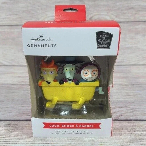 Nightmare Before Christmas Lock Shock & Barrel Holiday Ornament Hallmark 2021 - Picture 1 of 4